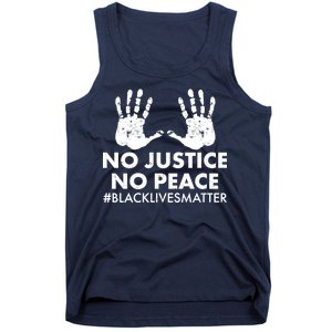 No Justice No Peace #BLACKLIVESMATTER Hand Prints Tank Top