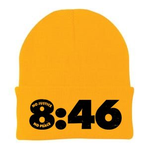 No Justice No Peace George Floyd Tribute 8:46 Knit Cap Winter Beanie