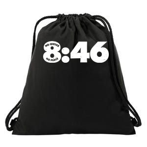 No Justice No Peace George Floyd Tribute 8:46 Drawstring Bag