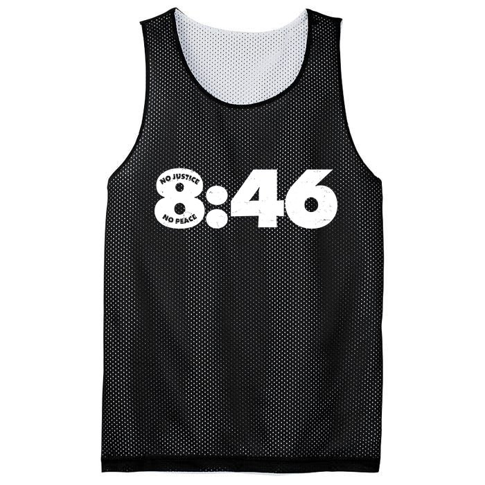 No Justice No Peace George Floyd Tribute 8:46 Mesh Reversible Basketball Jersey Tank