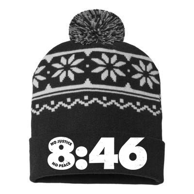 No Justice No Peace George Floyd Tribute 8:46 USA-Made Snowflake Beanie