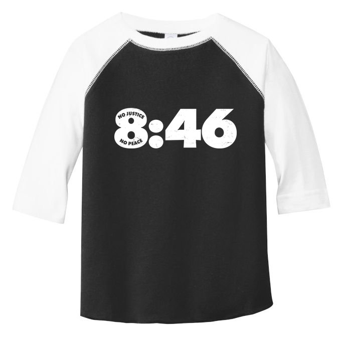 No Justice No Peace George Floyd Tribute 8:46 Toddler Fine Jersey T-Shirt