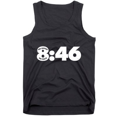 No Justice No Peace George Floyd Tribute 8:46 Tank Top