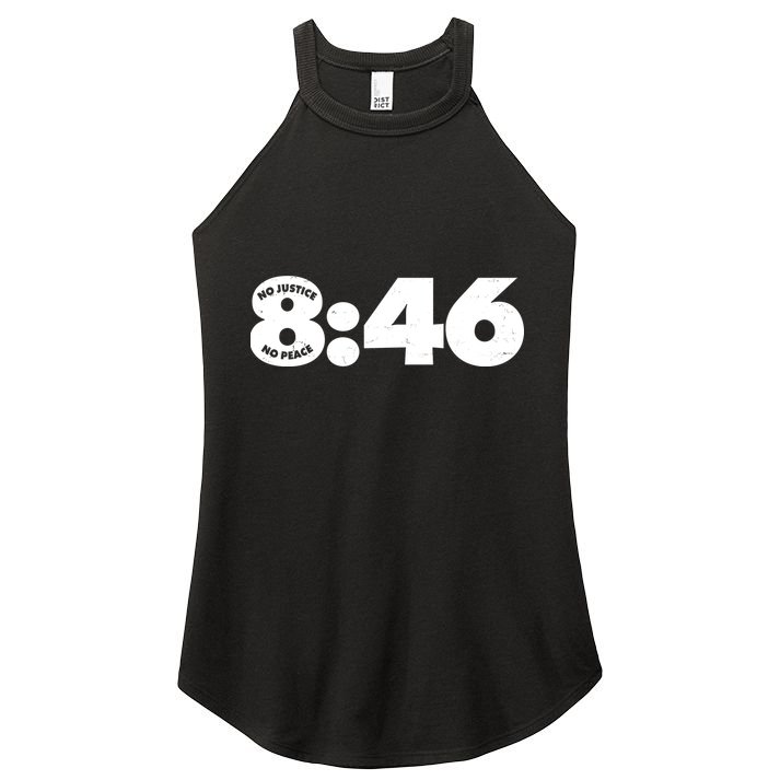 No Justice No Peace George Floyd Tribute 8:46 Women's Perfect Tri Rocker Tank