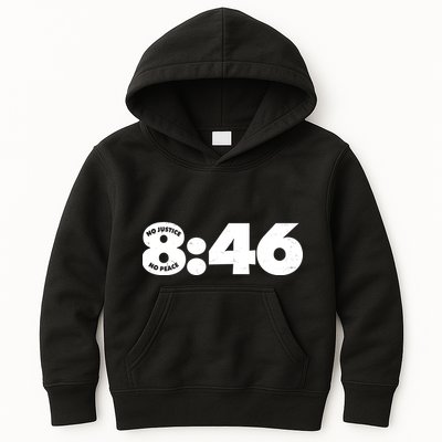 No Justice No Peace George Floyd Tribute 8:46 Kids Hoodie