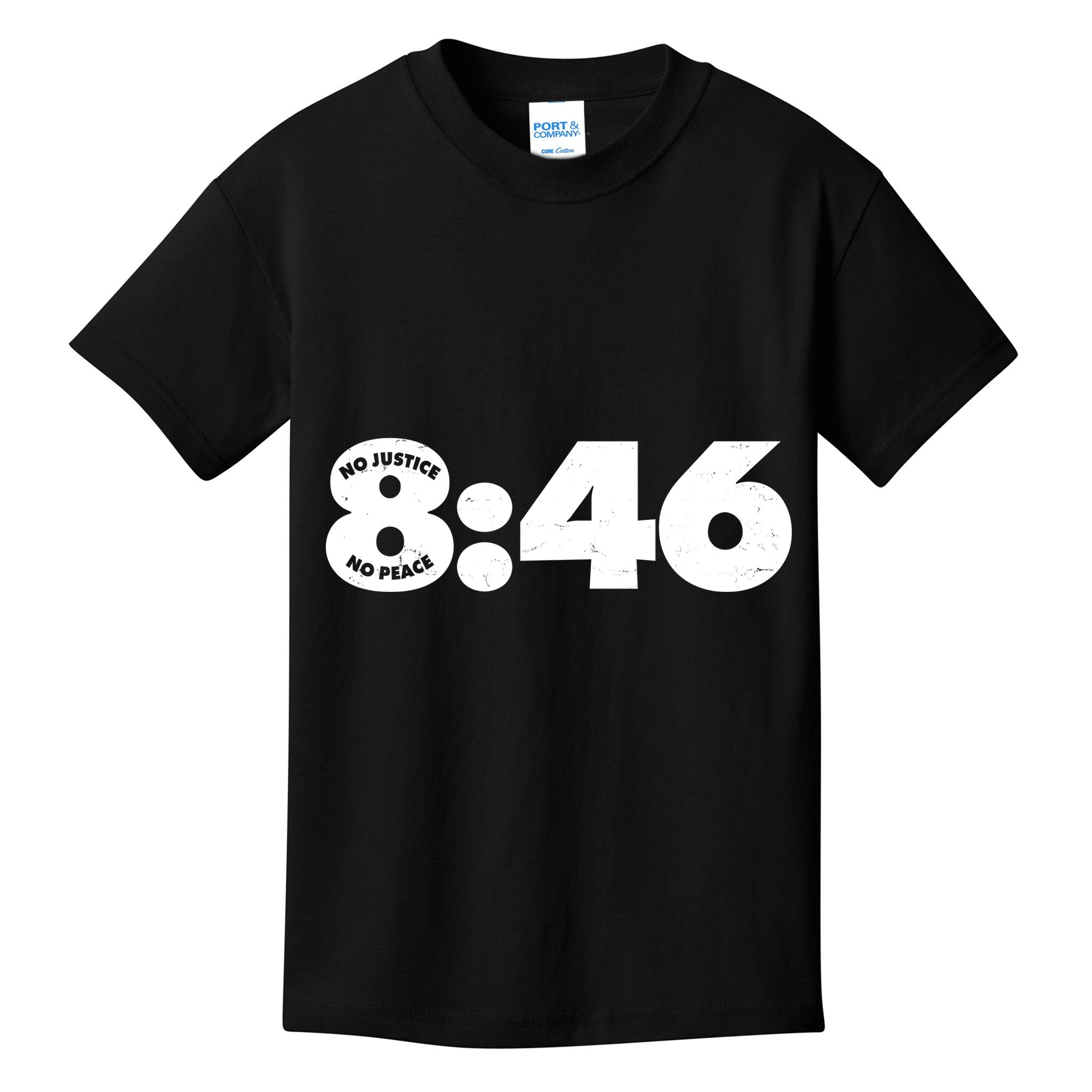 No Justice No Peace George Floyd Tribute 8:46 Kids T-Shirt
