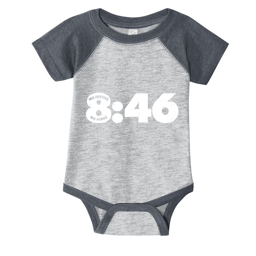No Justice No Peace George Floyd Tribute 8:46 Infant Baby Jersey Bodysuit