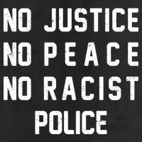 No Justice No Peace No Racist Police 7 Panel Mesh Trucker Snapback Hat