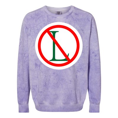 NO L Sign Noel Christmas Colorblast Crewneck Sweatshirt