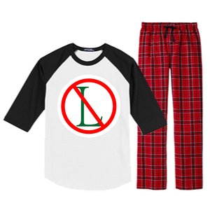 NO L Sign Noel Christmas Raglan Sleeve Pajama Set