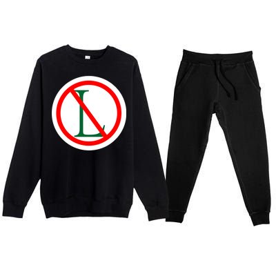 NO L Sign Noel Christmas Premium Crewneck Sweatsuit Set