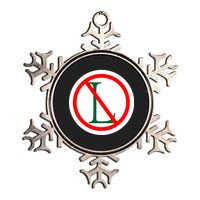 NO L Sign Noel Christmas Metallic Star Ornament