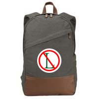 NO L Sign Noel Christmas Cotton Canvas Backpack