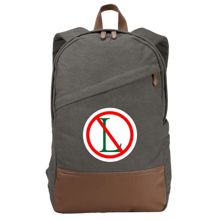 NO L Sign Noel Christmas Cotton Canvas Backpack