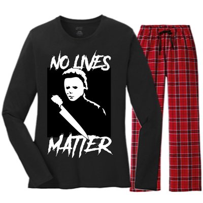 No Lives Matter Women's Long Sleeve Flannel Pajama Set 