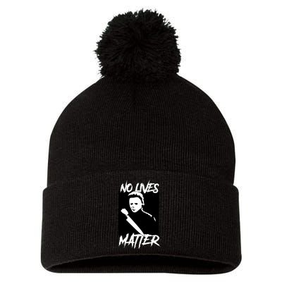 No Lives Matter Pom Pom 12in Knit Beanie