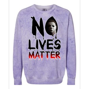 No Lives Matter Classic Horror Colorblast Crewneck Sweatshirt