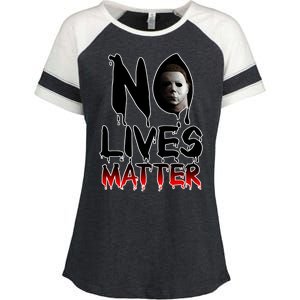 No Lives Matter Classic Horror Enza Ladies Jersey Colorblock Tee