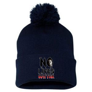 No Lives Matter Classic Horror Pom Pom 12in Knit Beanie