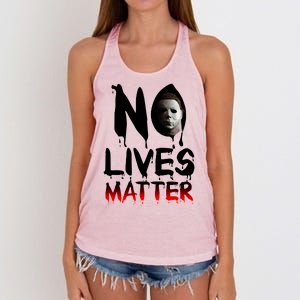 No Lives Matter Classic Horror Women's Knotted Racerback Tank