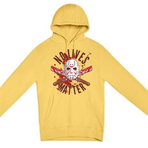 No Lives Matter Jason Hockey Mask Premium Pullover Hoodie