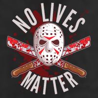No Lives Matter Jason Hockey Mask 7 Panel Mesh Trucker Snapback Hat