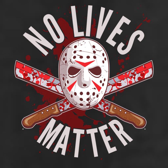 No Lives Matter Jason Hockey Mask 7 Panel Mesh Trucker Snapback Hat