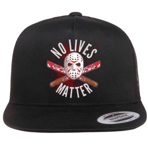 No Lives Matter Jason Hockey Mask Flat Bill Trucker Hat