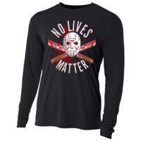 No Lives Matter Jason Hockey Mask Cooling Performance Long Sleeve Crew