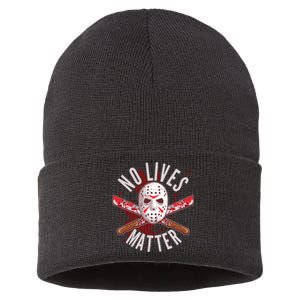 No Lives Matter Jason Hockey Mask Sustainable Knit Beanie