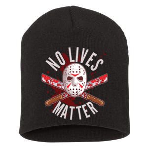 No Lives Matter Jason Hockey Mask Short Acrylic Beanie