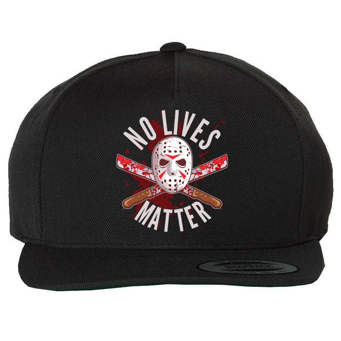 No Lives Matter Jason Hockey Mask Wool Snapback Cap