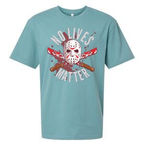 No Lives Matter Jason Hockey Mask Sueded Cloud Jersey T-Shirt