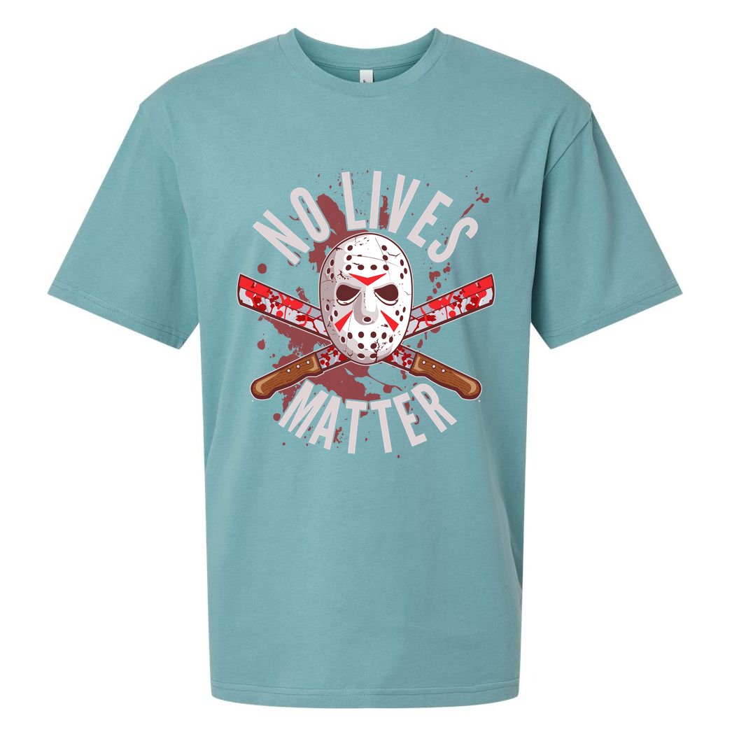 No Lives Matter Jason Hockey Mask Sueded Cloud Jersey T-Shirt