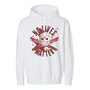 No Lives Matter Jason Hockey Mask Garment-Dyed Fleece Hoodie