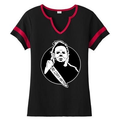 No Lives Matter Scary Halloween Ladies Halftime Notch Neck Tee