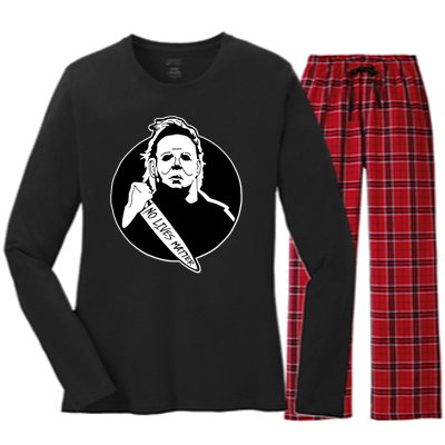 No Lives Matter Scary Halloween Women's Long Sleeve Flannel Pajama Set 