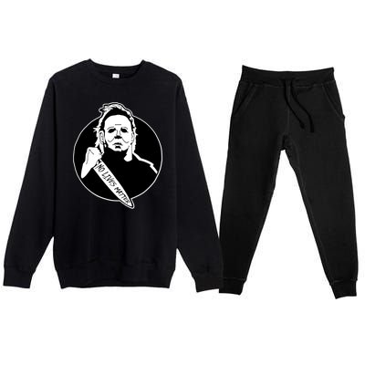 No Lives Matter Scary Halloween Premium Crewneck Sweatsuit Set