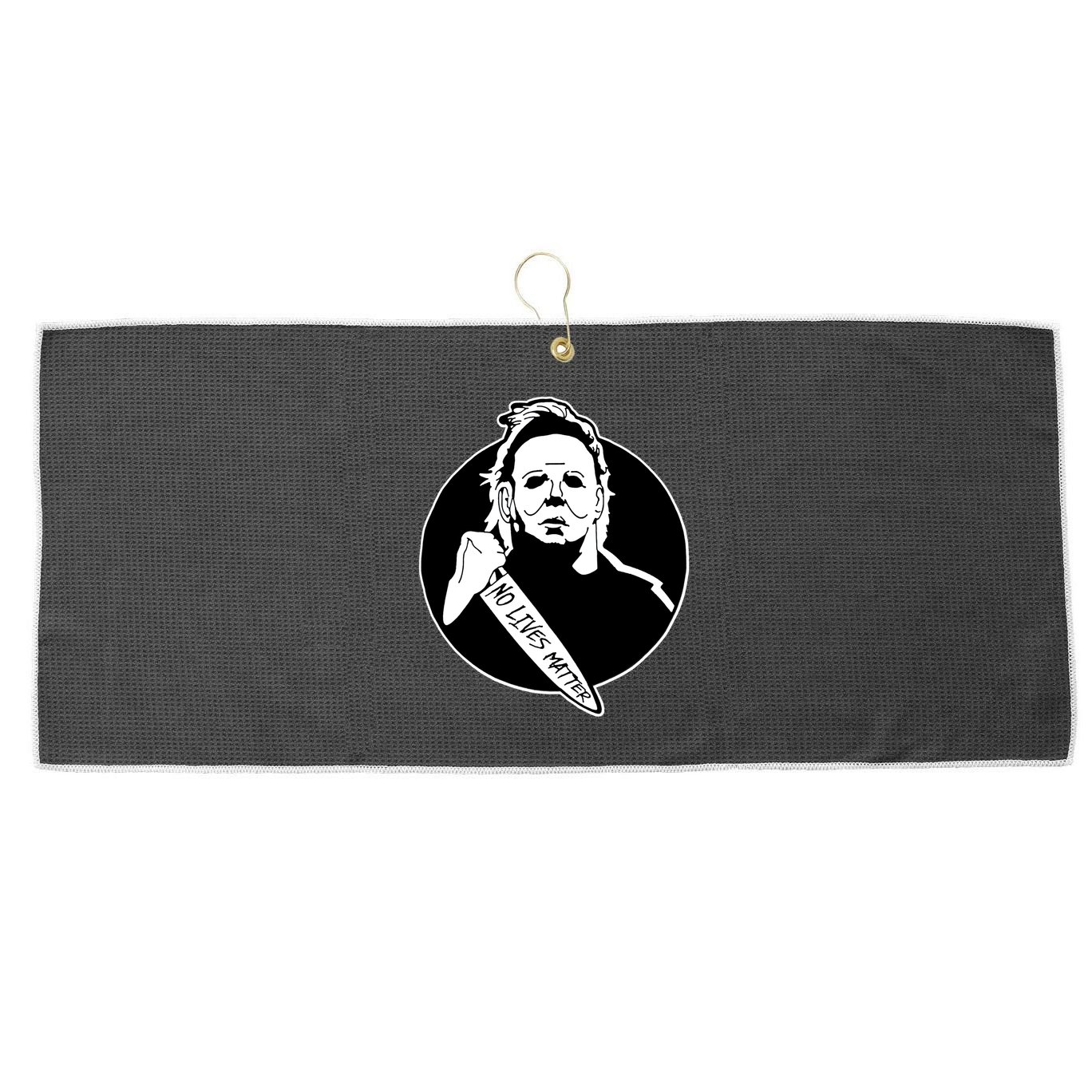 No Lives Matter Scary Halloween Large Microfiber Waffle Golf Towel