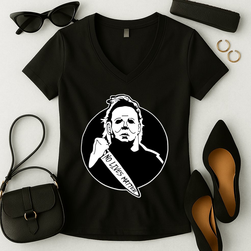 No Lives Matter Scary Halloween Women's V-Neck T-Shirt