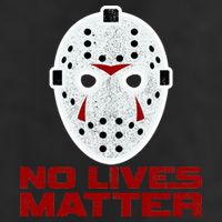 No Lives Matter Scary Halloween Mask 7 Panel Mesh Trucker Snapback Hat