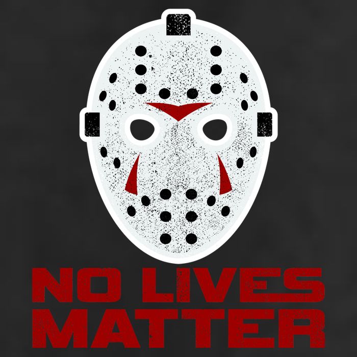 No Lives Matter Scary Halloween Mask 7 Panel Mesh Trucker Snapback Hat