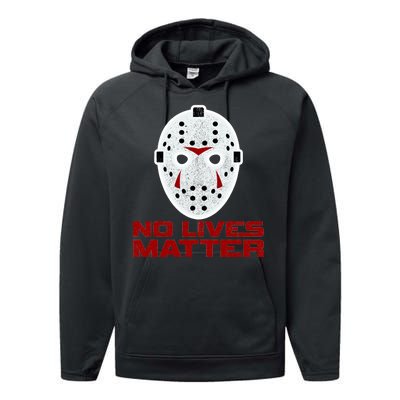 No Lives Matter Scary Halloween Mask Performance Fleece Hoodie