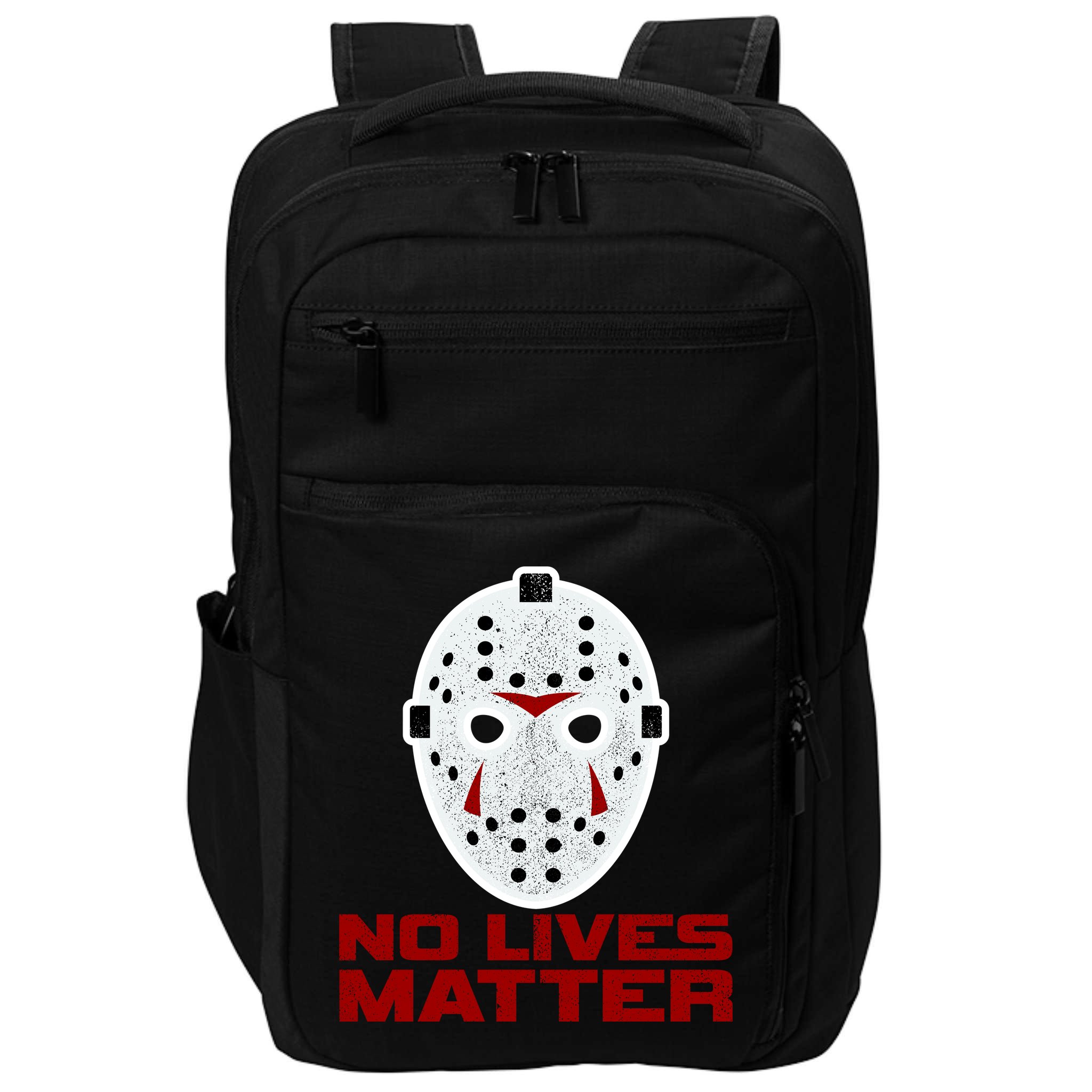 No Lives Matter Scary Halloween Mask Impact Tech Backpack
