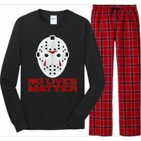 No Lives Matter Scary Halloween Mask Long Sleeve Pajama Set