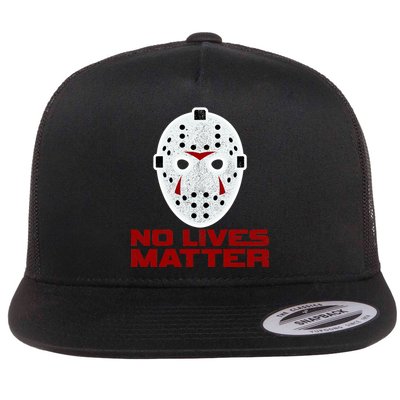 No Lives Matter Scary Halloween Mask Flat Bill Trucker Hat