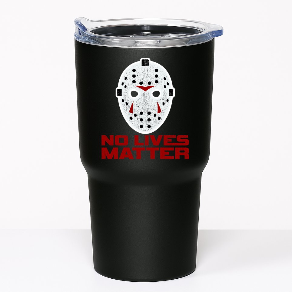 No Lives Matter Scary Halloween Mask Tumbler
