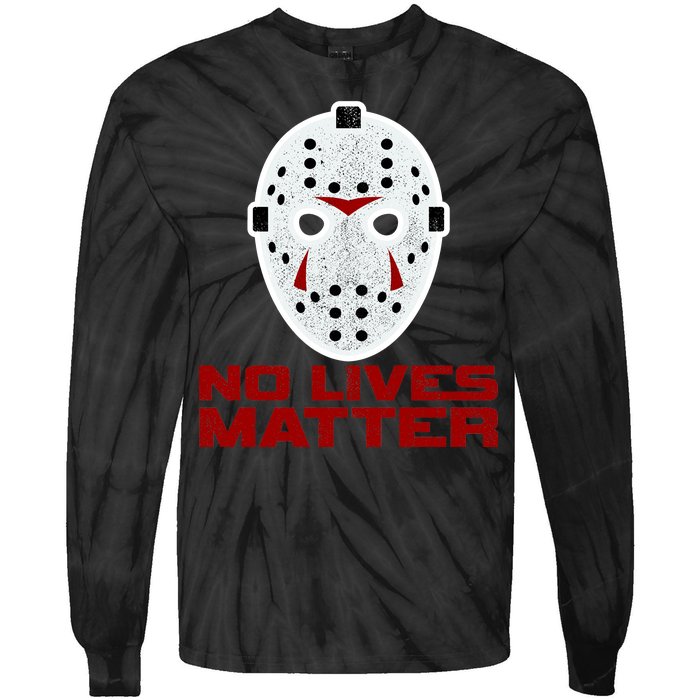 No Lives Matter Scary Halloween Mask Tie-Dye Long Sleeve Shirt