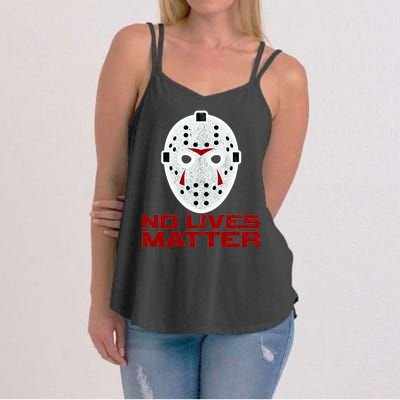 No Lives Matter Scary Halloween Mask Women's Strappy Tank