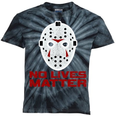 No Lives Matter Scary Halloween Mask Kids Tie-Dye T-Shirt